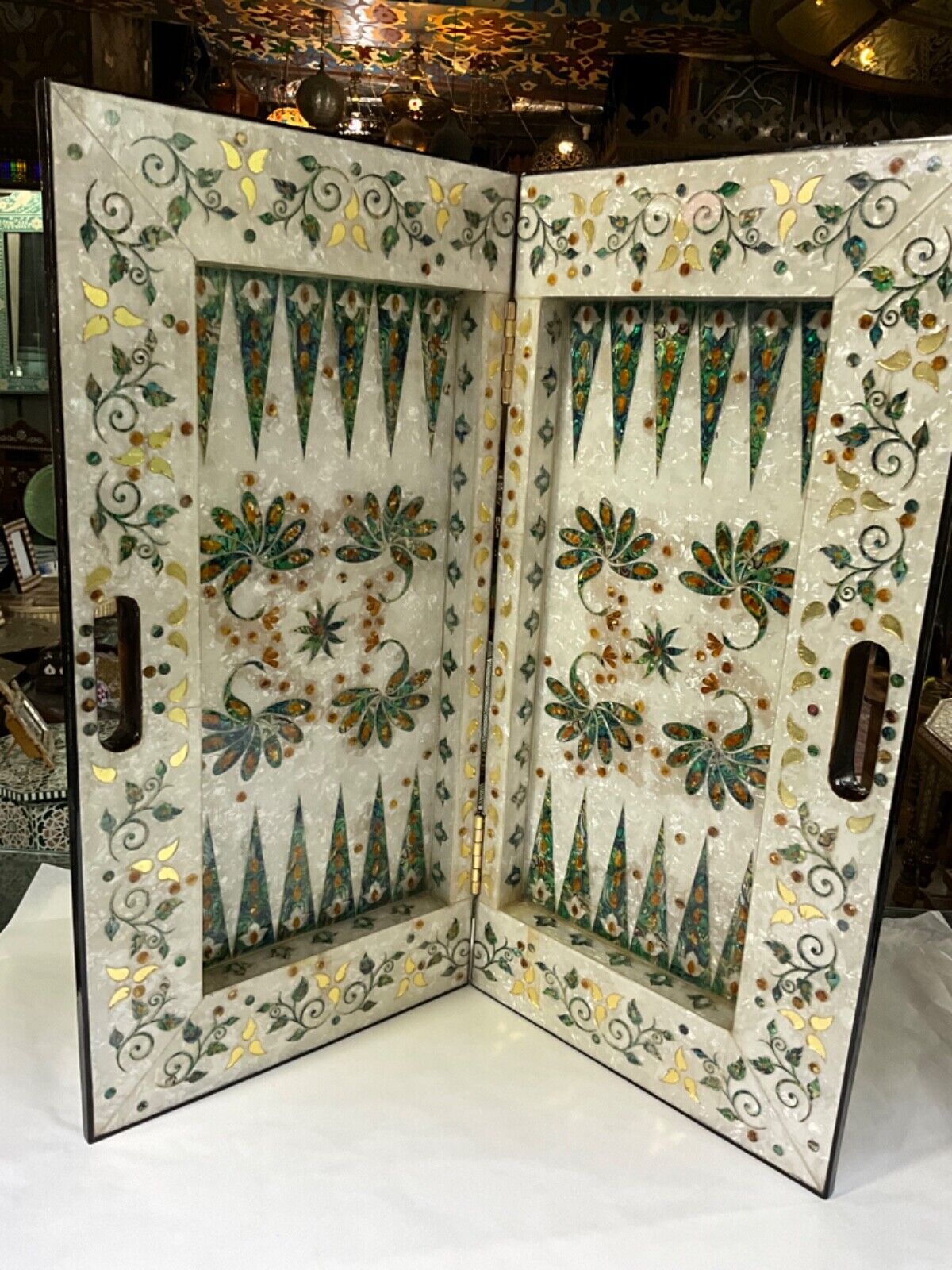 Handmade, Wood Backgammon Board, Wood Chess Board, Inlaid Shell, Make to Order