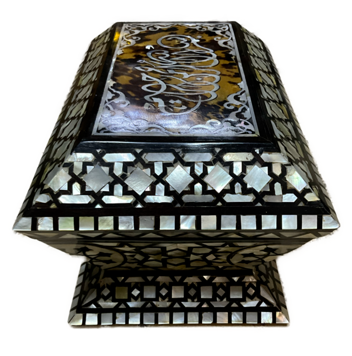 Handmade Wooden Jewelry Box Wood Trinket Storage Wood Box Mother of Pearl Inlay