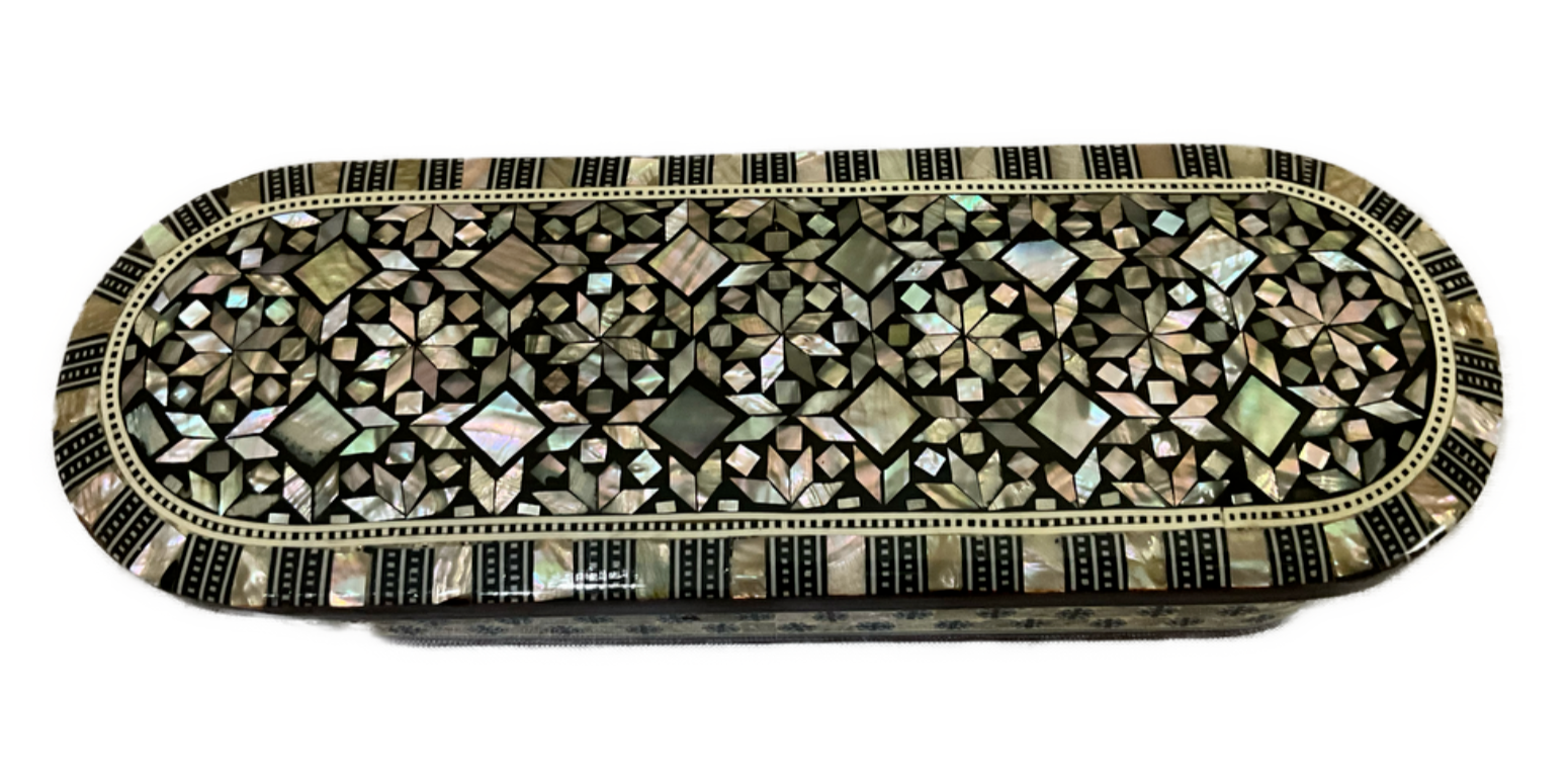 Handmade Wooden Jewelry Box Wood Trinket Storage Wood Box Mother of Pearl Inlay