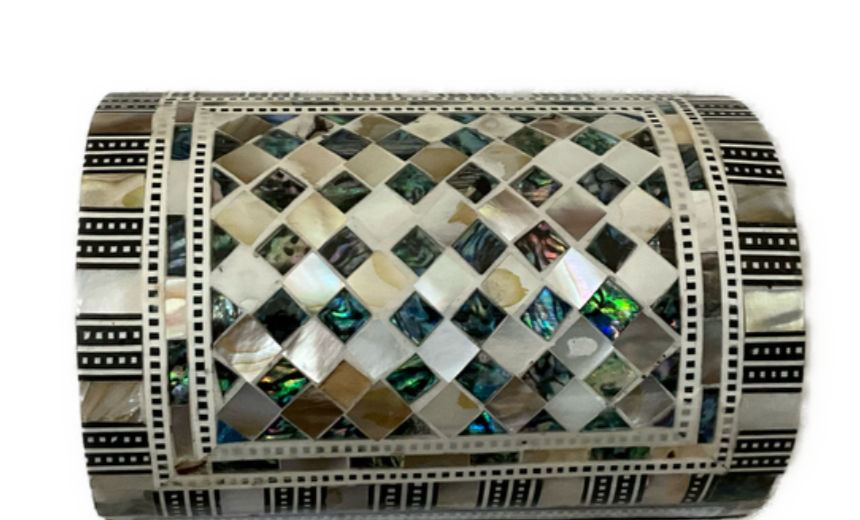 Handmade Wooden Jewelry Box Wood Trinket Storage Wood Box Mother of Pearl Inlay
