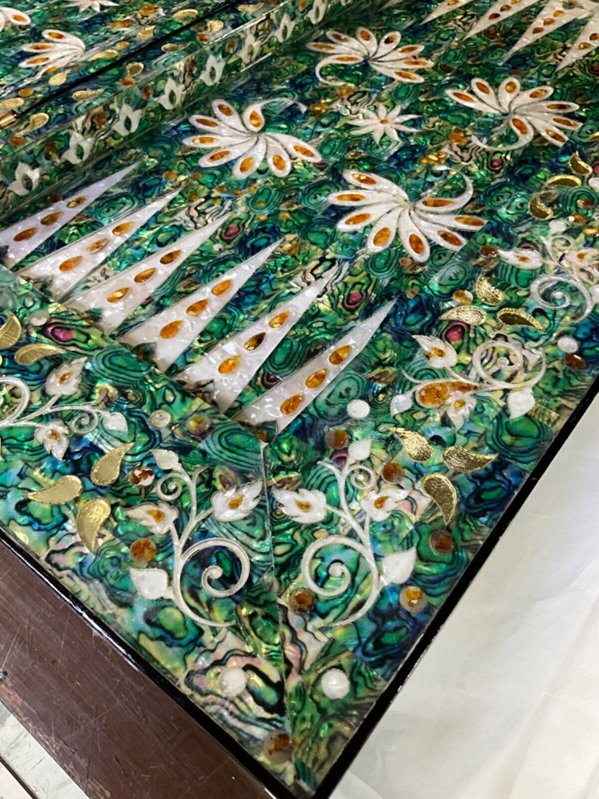 Handmade, Wooden Backgammon Board, Wood Chess Board, Game Board, Mother of Pearl