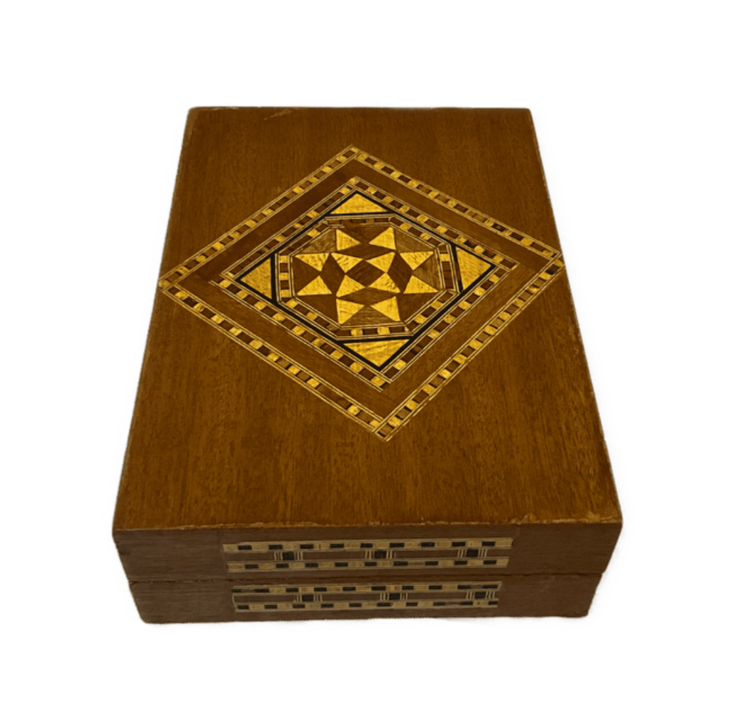 Handmade Wooden Jewelry Box Wood Trinket Storage Wood Box Marquetry Mosaic Inlay - Laila Hand Made Gifts