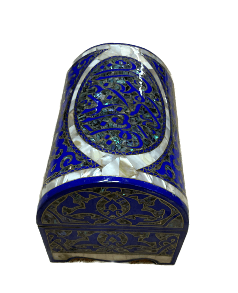 Handmade Wooden Jewelry Box Wood Trinket Storage Wood Box Mother of Pearl Inlay - Laila Hand Made Gifts