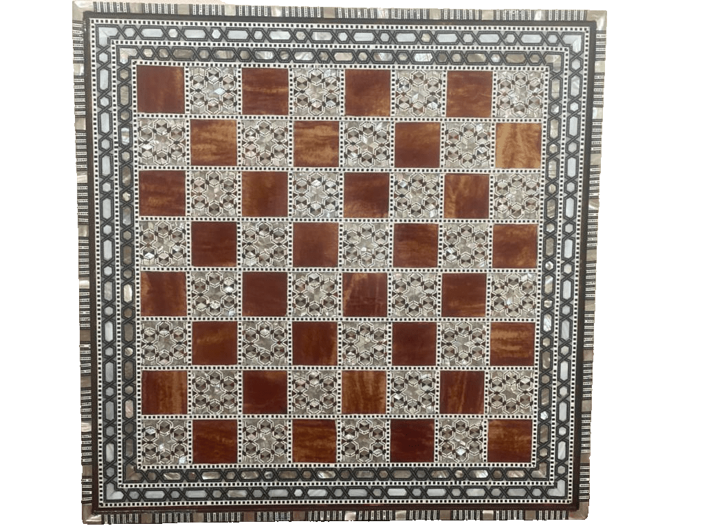 Handmade, Luxury, Wooden Chess Board, Wood Chess Board, Game Board, Inlaid Shell - Laila Hand Made Gifts