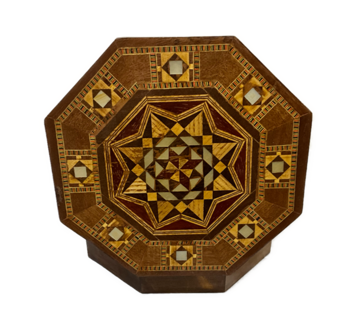 Handmade Wooden Jewelry Box Wood Trinket Storage Wood Box Marquetry Mosaic Inlay