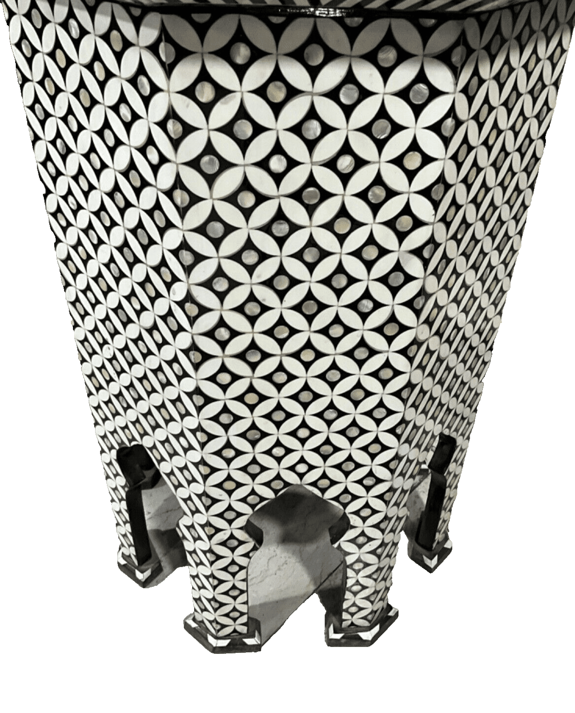 Handmade Wooden End Table Carving Wood Table Home Decor Mother of Pearl Inlay - Laila Hand Made Gifts