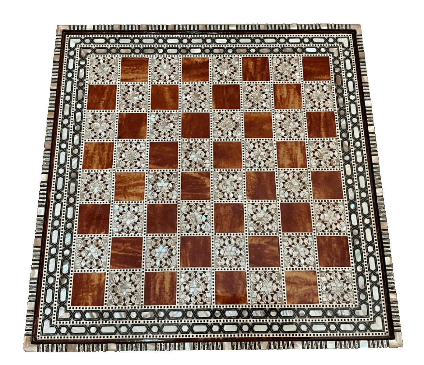 Handmade, Luxury, Wooden Chess Board, Wood Chess Board, Game Board, Inlaid Shell - Laila Hand Made Gifts