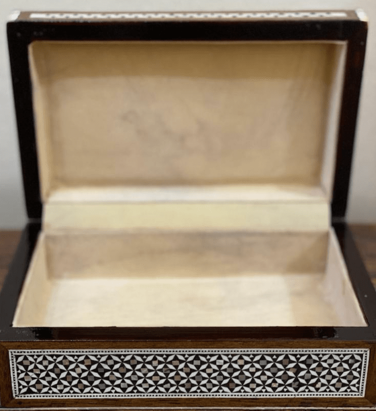 Handmade Wooden Jewelry Box Wood Trinket Storage Wood Box Mother of Pearl Inlay - Laila Hand Made Gifts