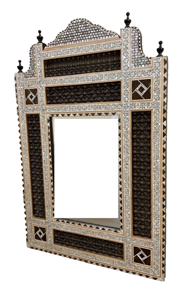 Handmade Mirror Wall Frames Decor, Art Decor Furniture, Wood Mirror Frame Inlaid