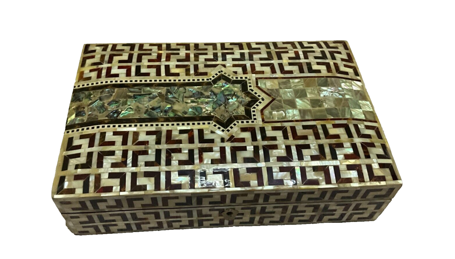 Handmade Wooden Jewelry Box Wood Trinket Storage Wood Box Mother of Pearl Inlay
