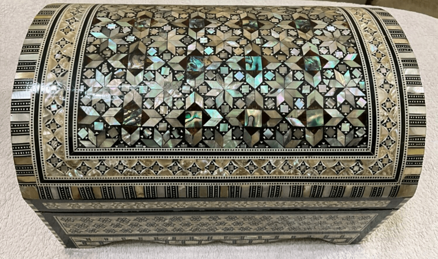 Handmade Wooden Jewelry Box Wood Trinket Storage Wood Box Mother of Pearl Inlay - Laila Hand Made Gifts