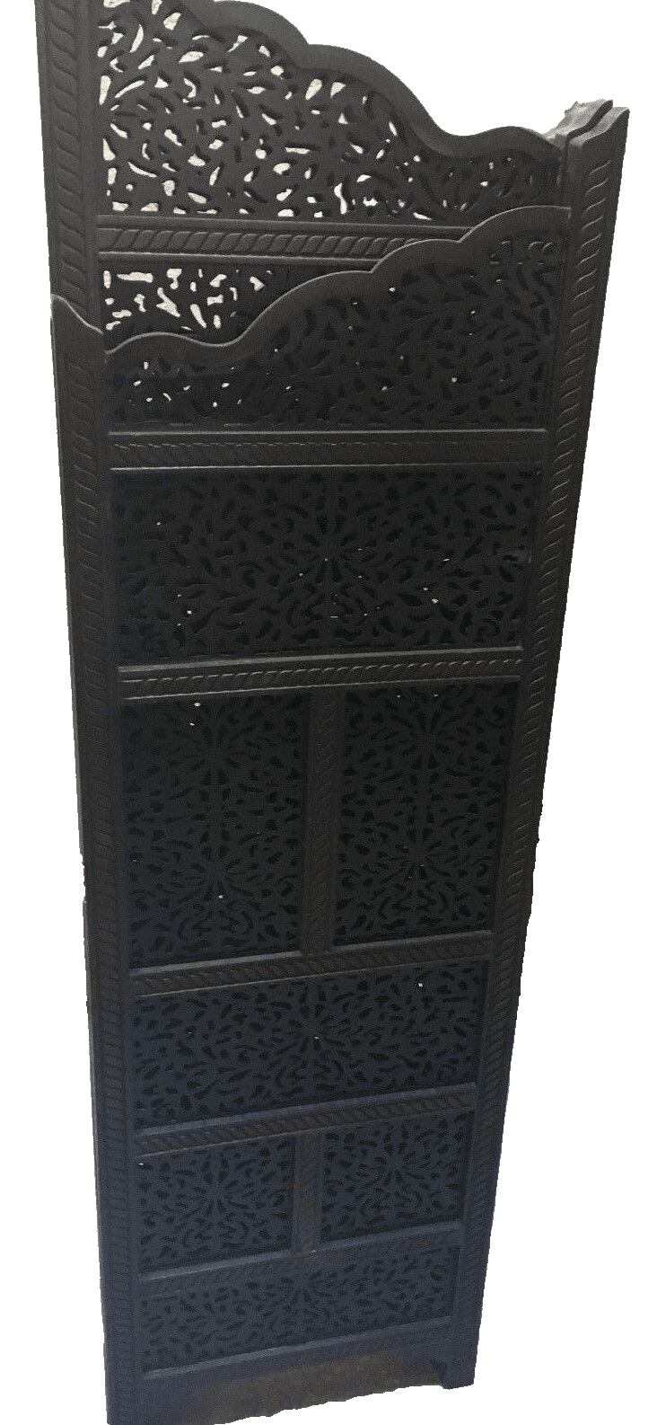 4 Panel Folding Wooden Room Divider Partition Privacy Screen Hand Carving Wood - Laila Hand Made Gifts