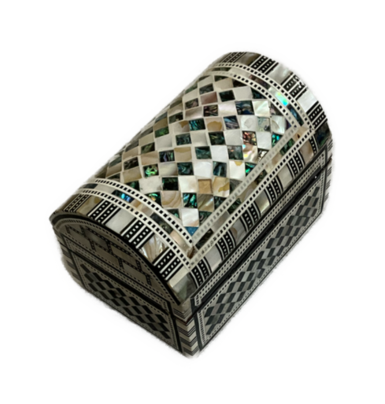 Handmade Wooden Jewelry Box Wood Trinket Storage Wood Box Mother of Pearl Inlay