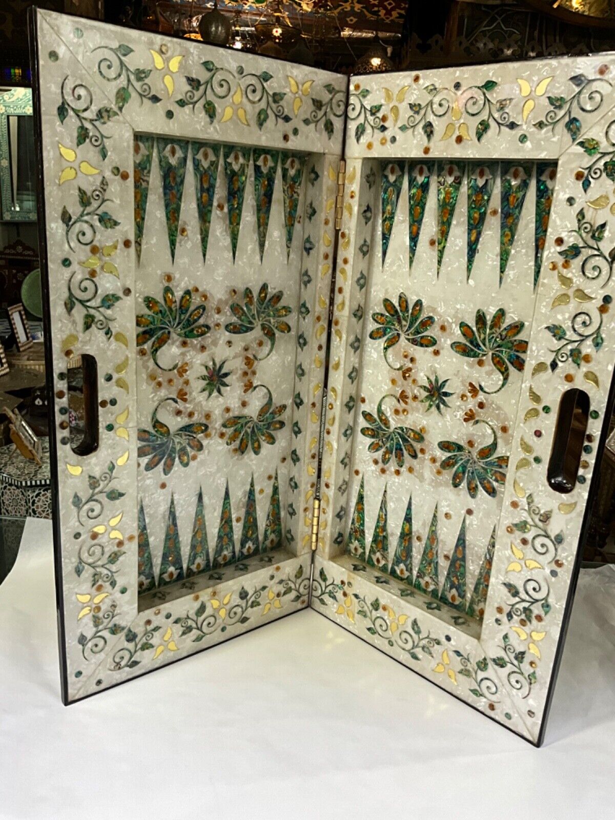 Handmade, Wood Backgammon Board, Wood Chess Board, Inlaid Shell, Make to Order