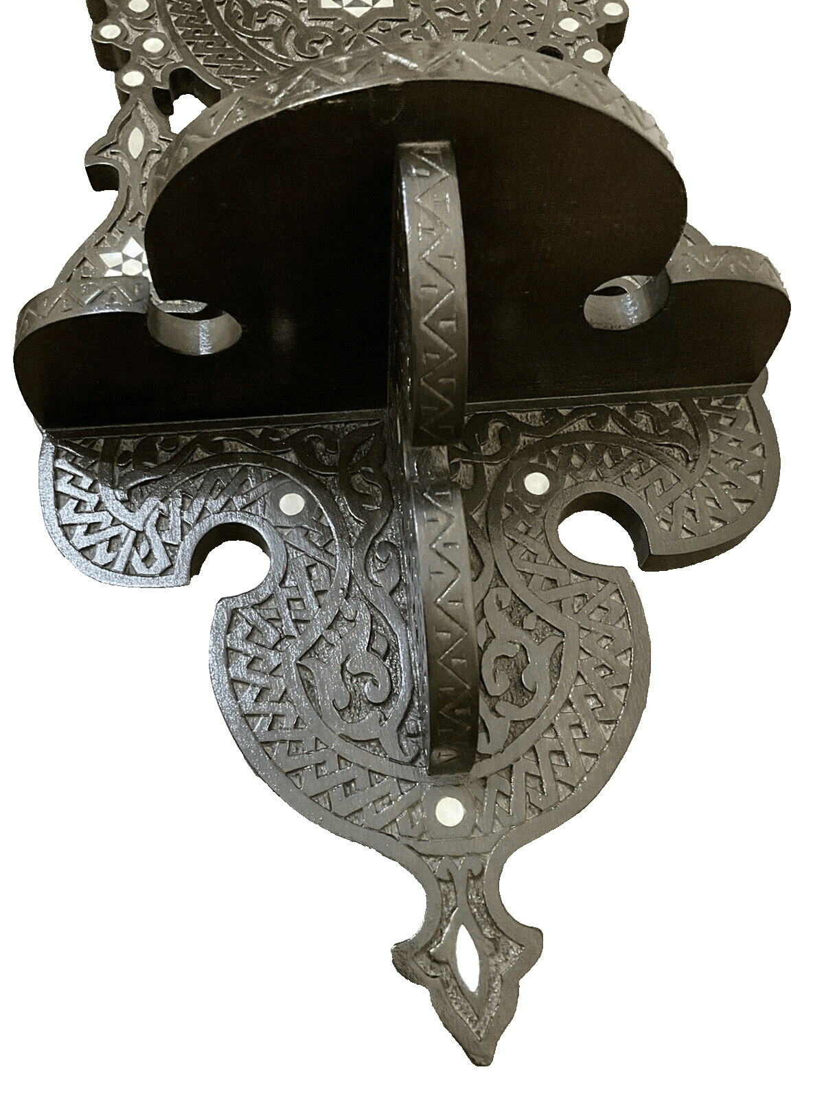 Handmade, Antique Egyptian, Wood Wall Shelf, Handwork Carving wood, Inlaid Shell - Laila Hand Made Gifts