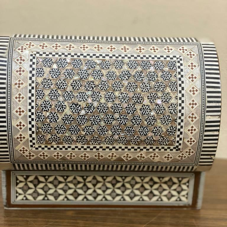 Handmade Wooden Jewelry Box Wood Trinket Storage Wood Box Mother of Pearl Inlay