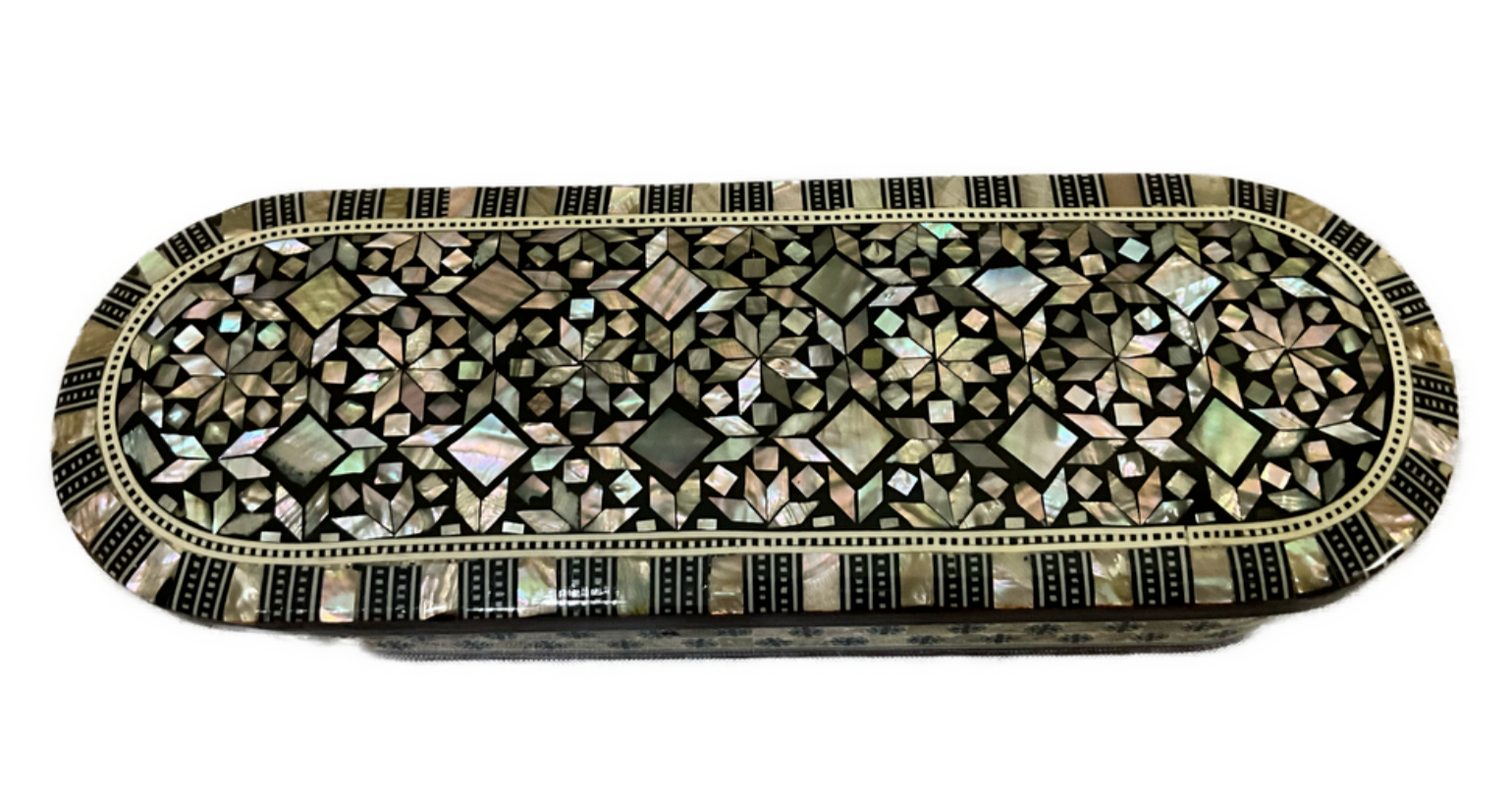 Handmade Wooden Jewelry Box Wood Trinket Storage Wood Box Mother of Pearl Inlay