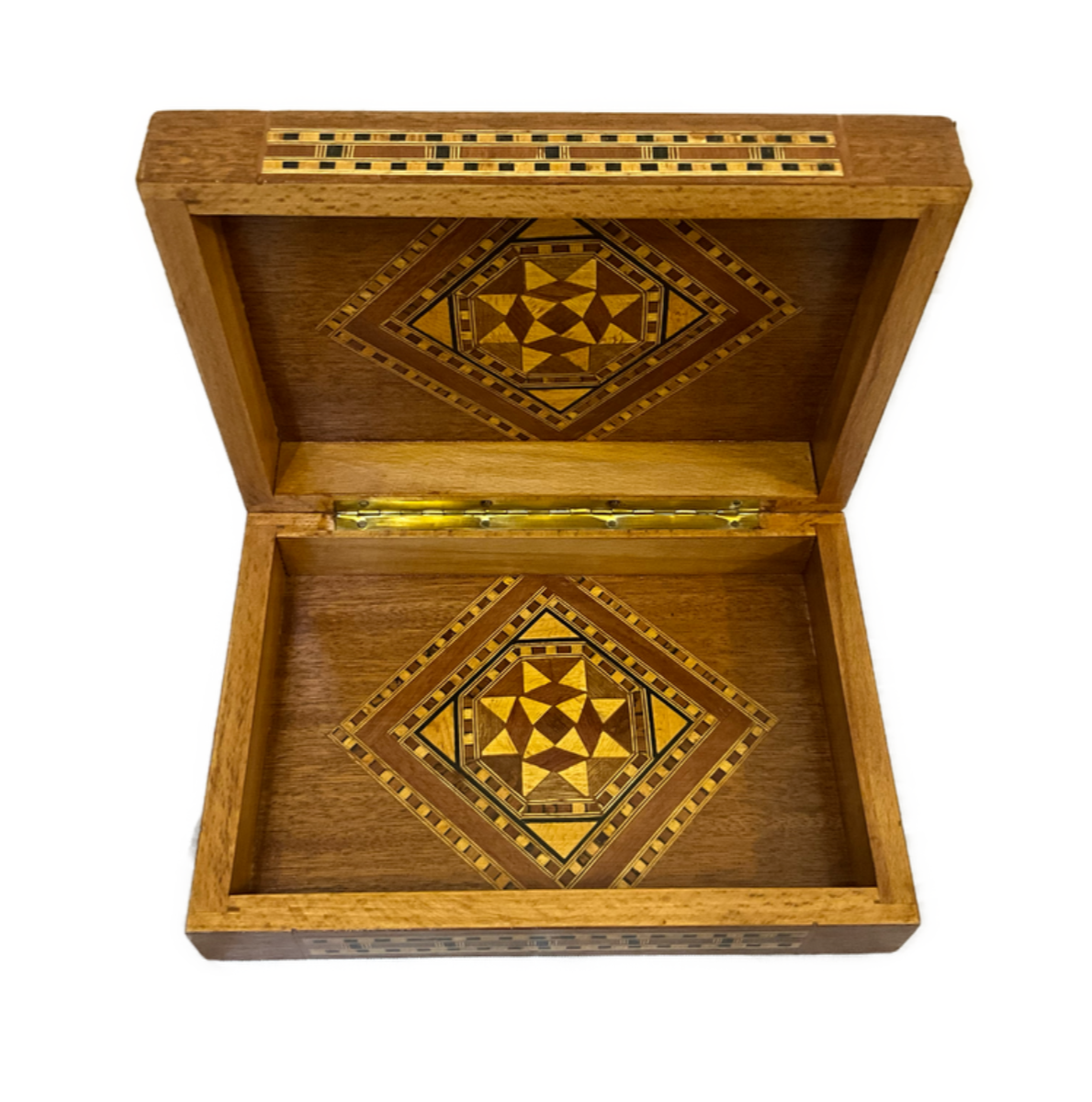 Handmade Wooden Jewelry Box Wood Trinket Storage Wood Box Marquetry Mosaic Inlay