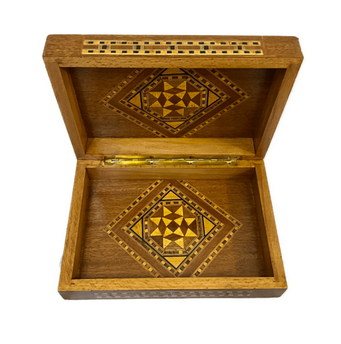 Handmade Wooden Jewelry Box Wood Trinket Storage Wood Box Marquetry Mosaic Inlay - Laila Hand Made Gifts
