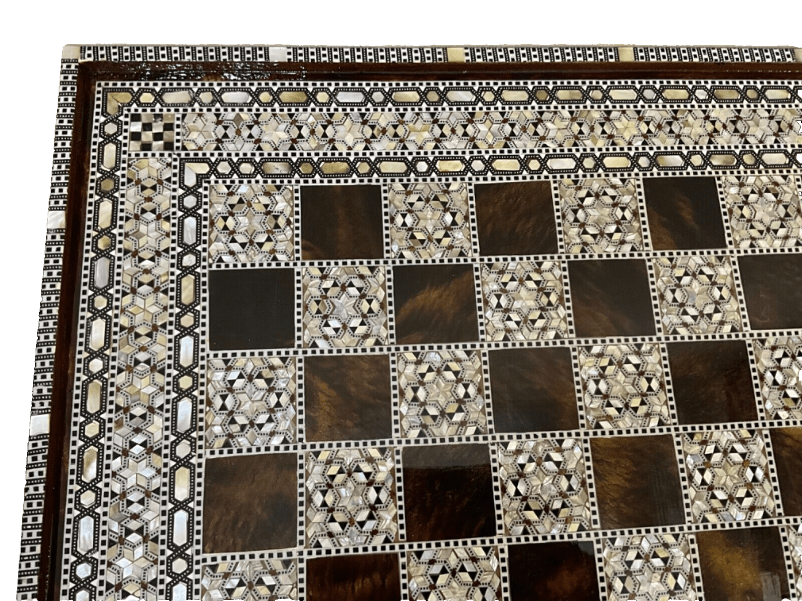 Handmade, Luxury, Wooden Chess Board, Wood Chess Board, Game Board, Inlaid Shell - Laila Hand Made Gifts