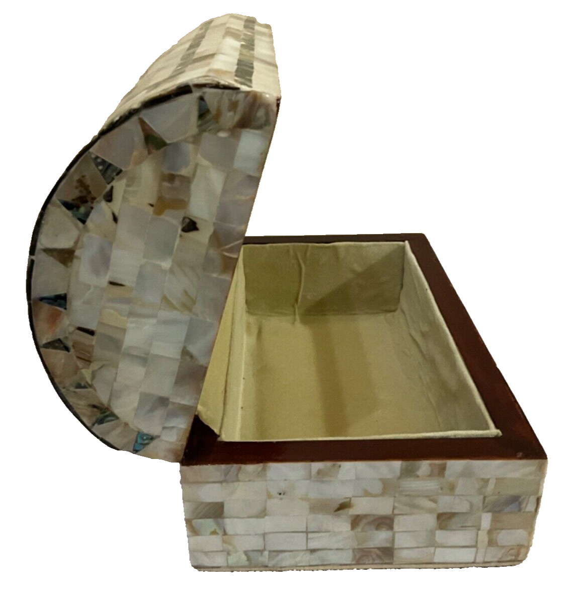 Handmade Wooden Jewelry Box Wood Trinket Storage Wood Box Mother of Pearl Inlay