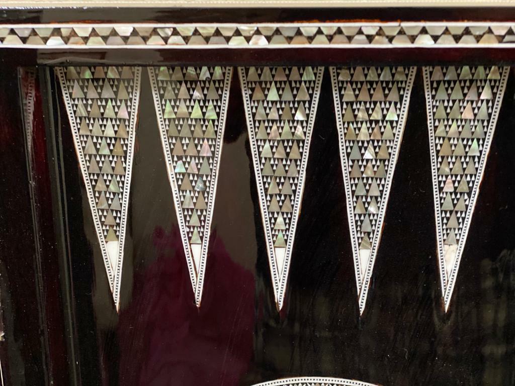 Handmade, Wooden Backgammon Board, Wood Chess Board, Mother of Pearl Inlay (20")