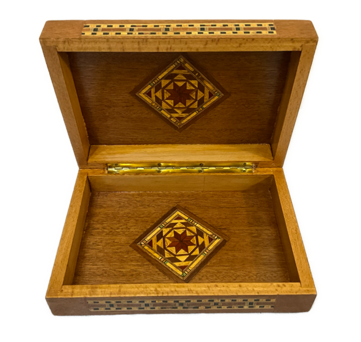 Handmade Wooden Jewelry Box Wood Trinket Storage Wood Box Marquetry Mosaic Inlay