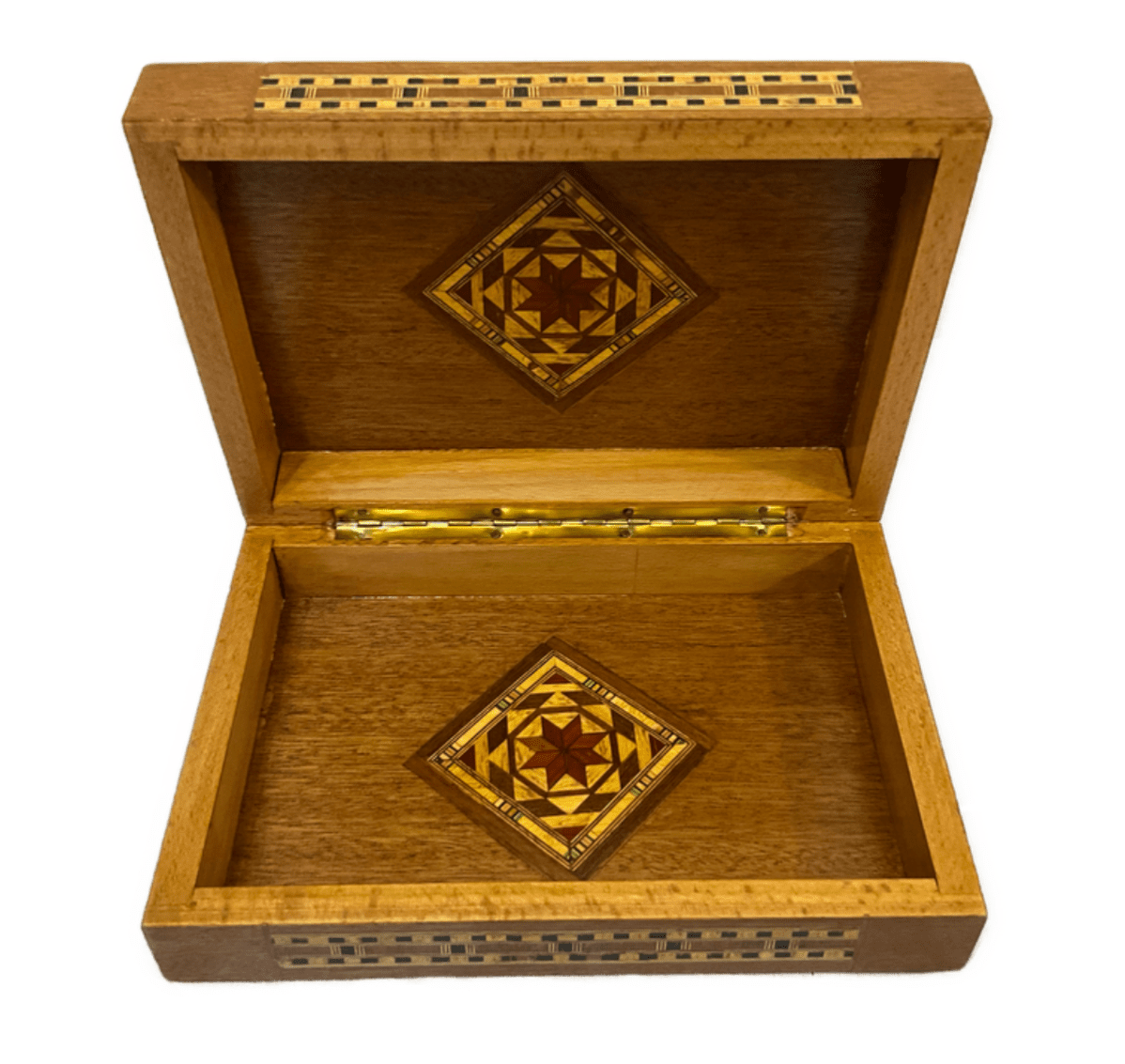 Handmade Wooden Jewelry Box Wood Trinket Storage Wood Box Marquetry Mosaic Inlay - Laila Hand Made Gifts