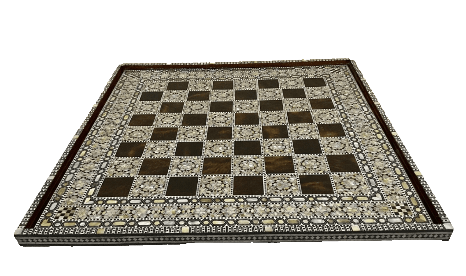 Handmade, Luxury, Wooden Chess Board, Wood Chess Board, Game Board, Inlaid Shell - Laila Hand Made Gifts