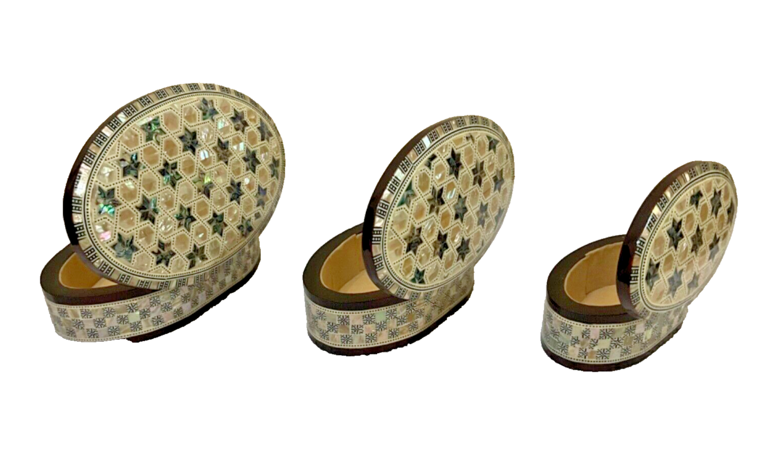 Handmade Wooden Jewelry Box Wood Trinket Storage Wood Box Mother of Pearl Inlay