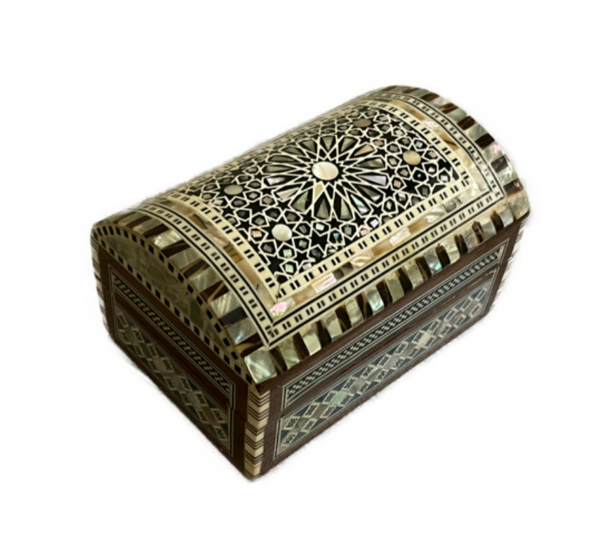 Handmade Wooden Jewelry Box Wood Trinket Storage Wood Box Mother of Pearl Inlay
