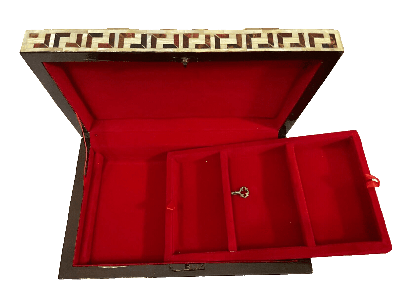 Handmade Wooden Jewelry Box Wood Trinket Storage Wood Box Mother of Pearl Inlay - Laila Hand Made Gifts