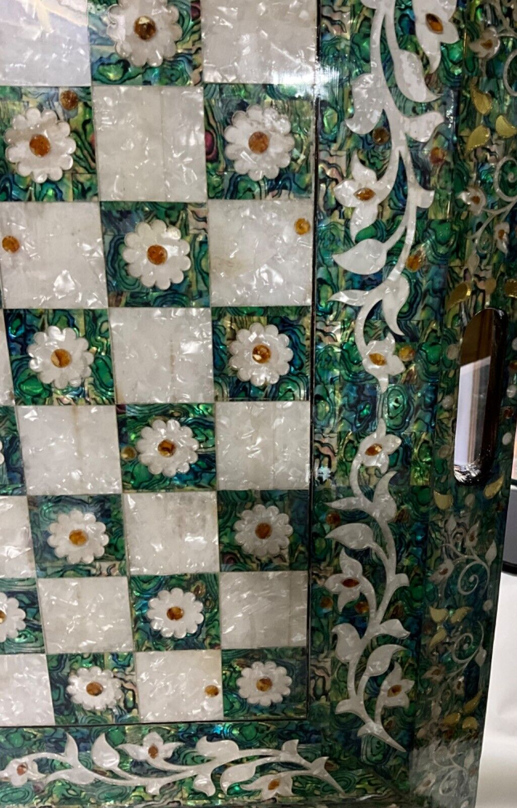 Handmade, Wooden Backgammon Board, Wood Chess Board, Game Board, Mother of Pearl