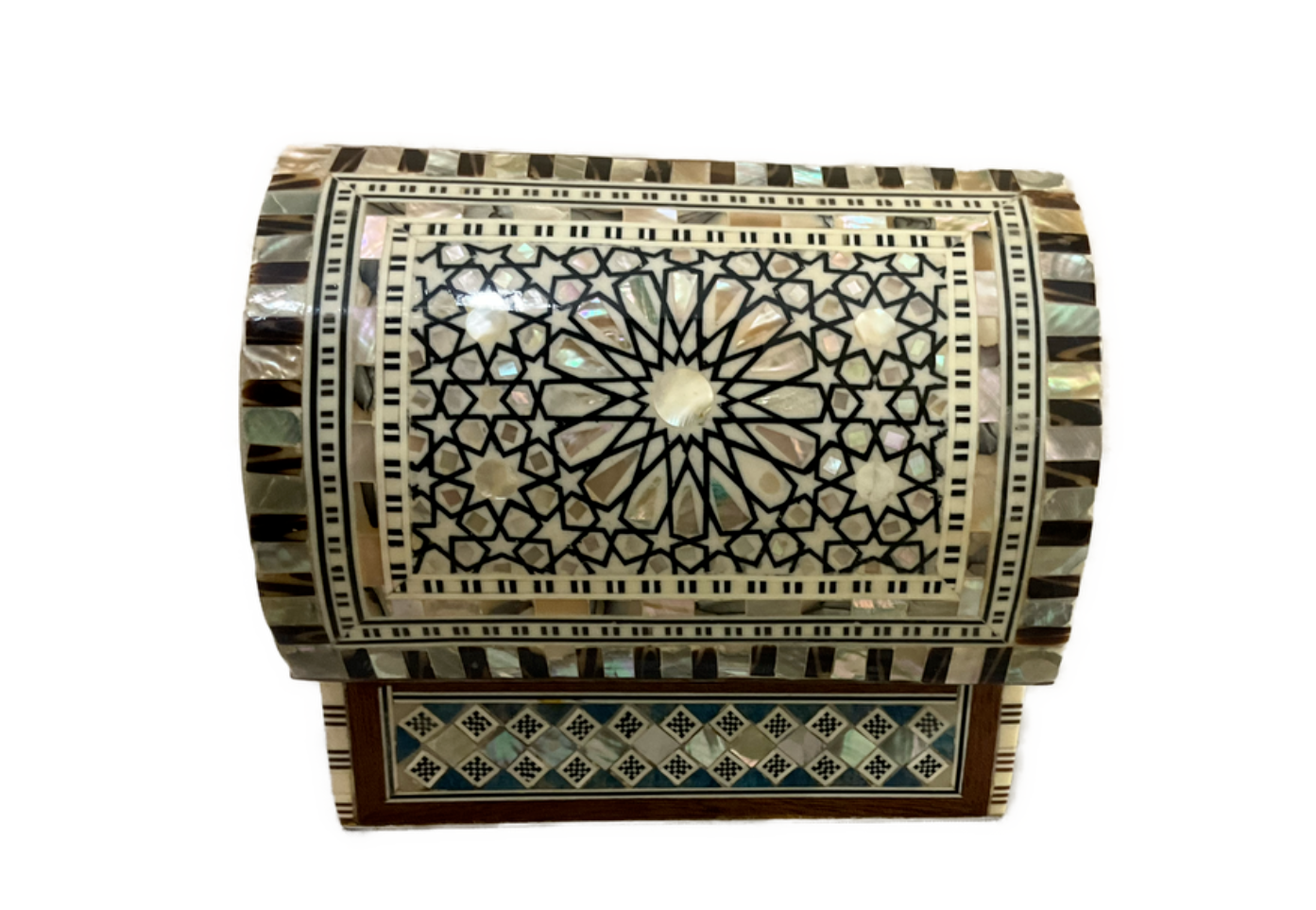 Handmade Wooden Jewelry Box Wood Trinket Storage Wood Box Mother of Pearl Inlay