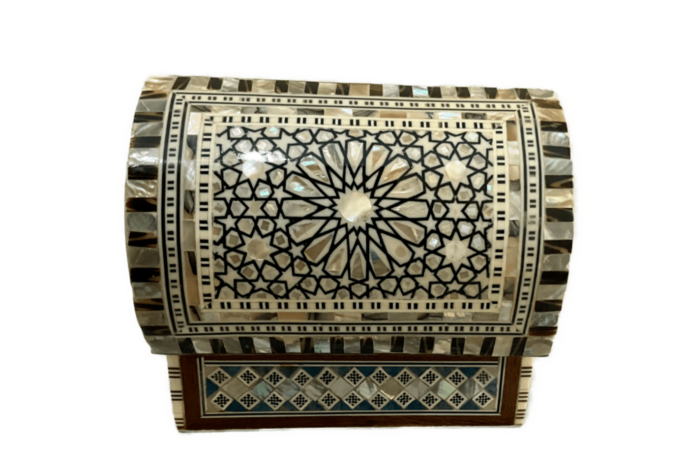 Handmade Wooden Jewelry Box Wood Trinket Storage Wood Box Mother of Pearl Inlay - Laila Hand Made Gifts