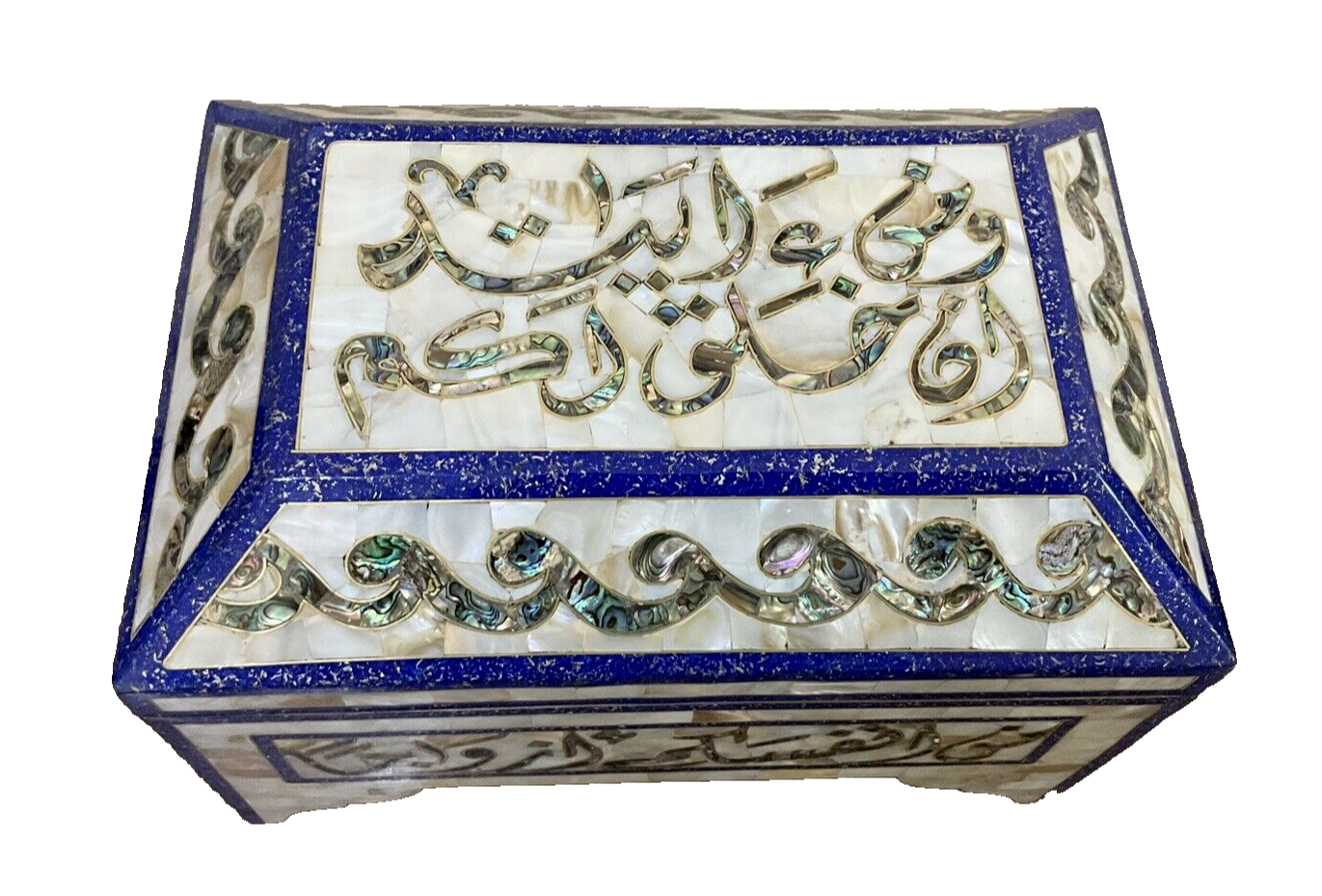 Handmade Wooden Jewelry Box Wood Trinket Storage Wood Box Mother of Pearl Inlay