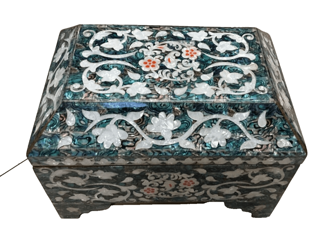 Handmade Wooden Jewelry Box Wood Trinket Storage Wood Box Mother of Pearl Inlay - Laila Hand Made Gifts