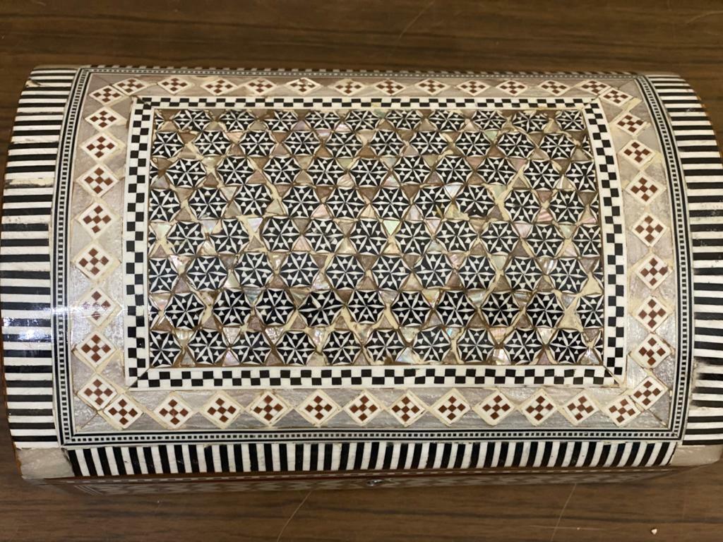 Handmade Wooden Jewelry Box Wood Trinket Storage Wood Box Mother of Pearl Inlay
