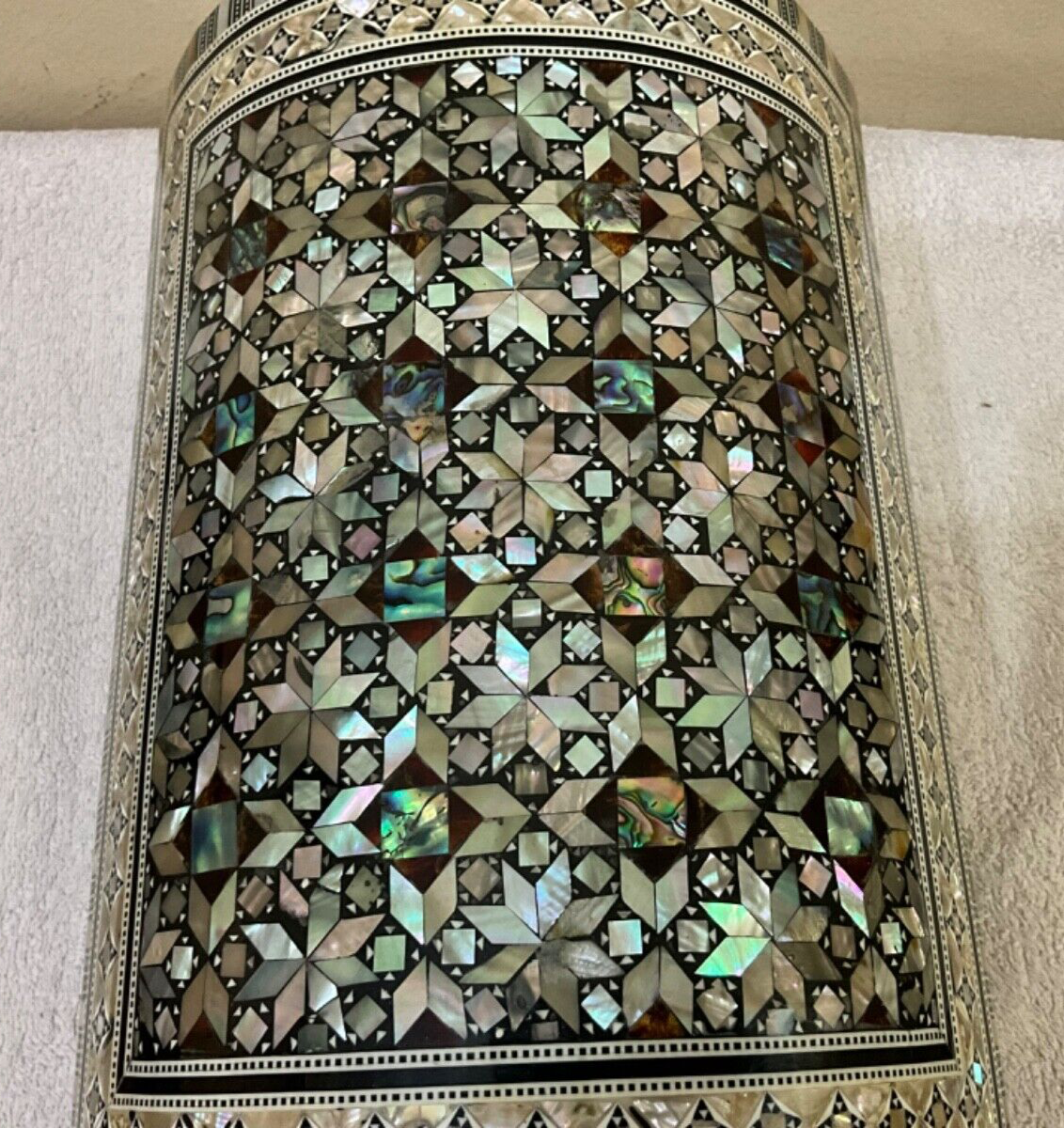 Handmade Wooden Jewelry Box Wood Trinket Storage Wood Box Mother of Pearl Inlay