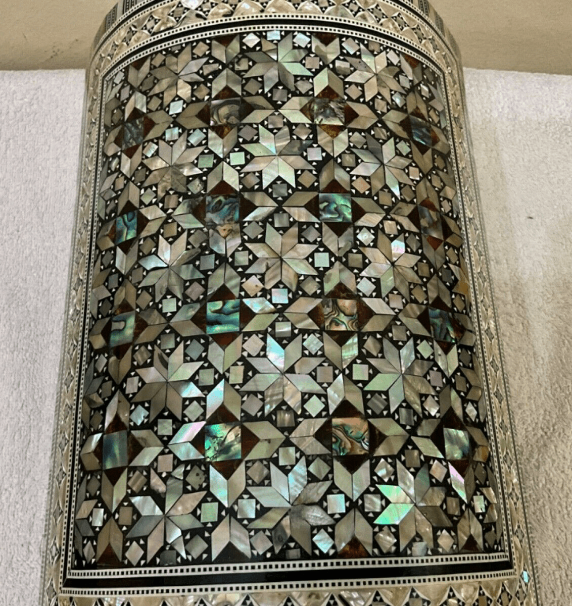 Handmade Wooden Jewelry Box Wood Trinket Storage Wood Box Mother of Pearl Inlay - Laila Hand Made Gifts