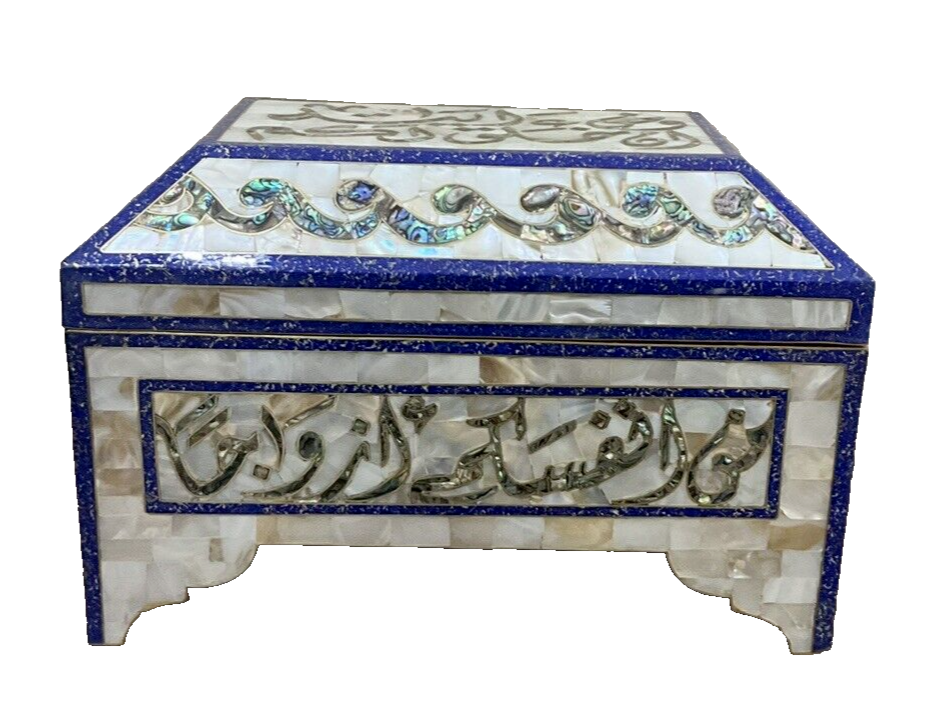 Handmade Wooden Jewelry Box Wood Trinket Storage Wood Box Mother of Pearl Inlay