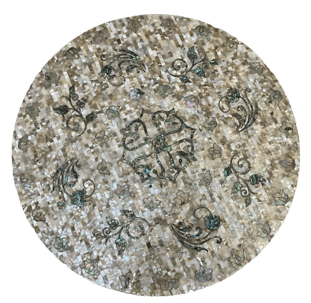 Handmade Wooden End Table Carving Wood Table Home Decor Mother of Pearl Inlay - Laila Hand Made Gifts