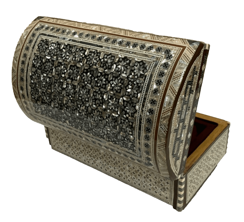 Handmade Wooden Jewelry Box Wood Trinket Storage Wood Box Mother of Pearl Inlay - Laila Hand Made Gifts