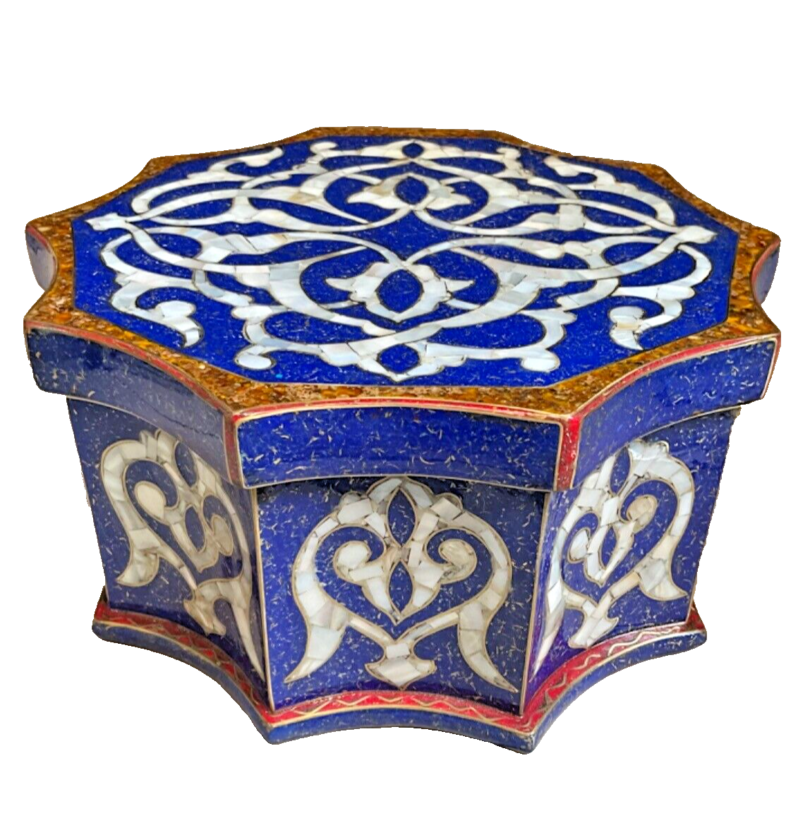 Handmade Wooden Jewelry Box Wood Trinket Storage Wood Box Mother of Pearl Inlay