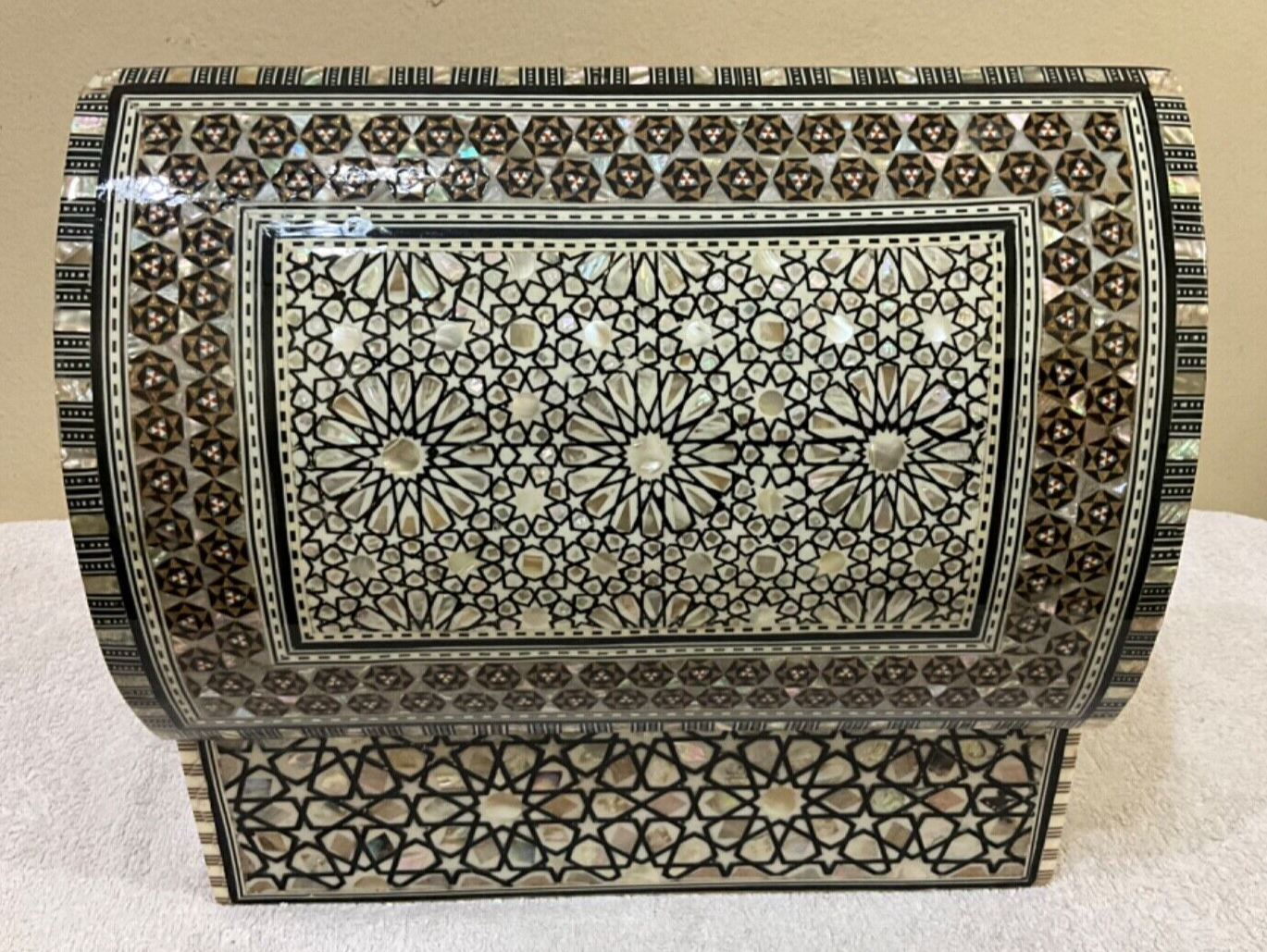 Handmade Wooden Jewelry Box Wood Trinket Storage Wood Box Mother of Pearl Inlay