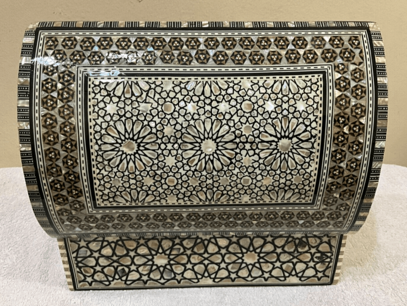Handmade Wooden Jewelry Box Wood Trinket Storage Wood Box Mother of Pearl Inlay - Laila Hand Made Gifts