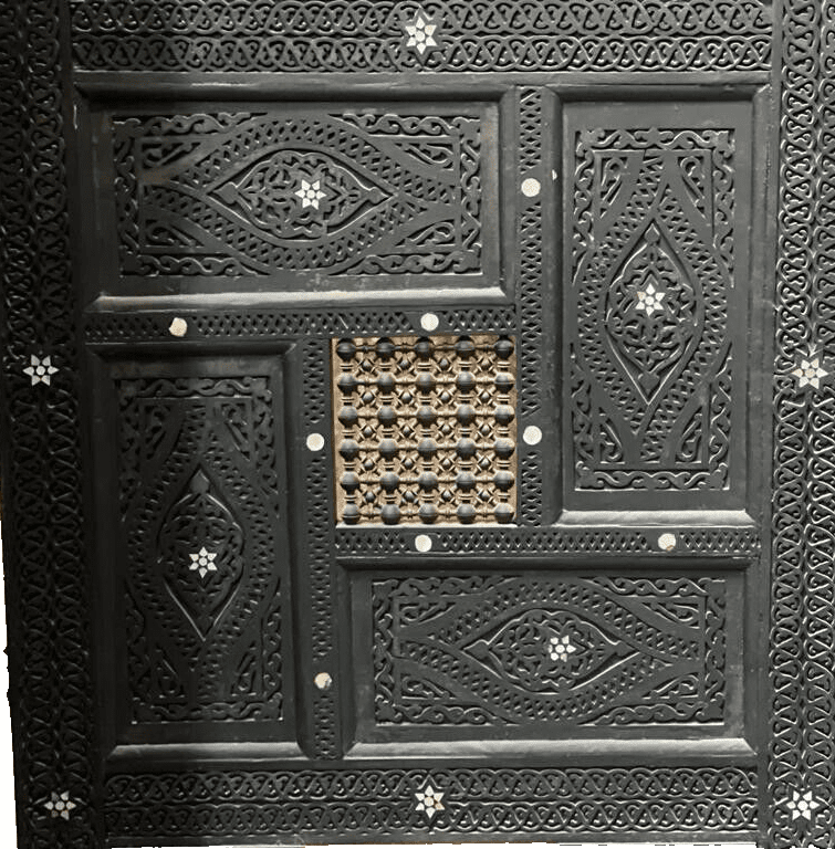 3 Panel Folding Wooden Room Divider Partition Privacy Screen Carving Wood Inlay - Laila Hand Made Gifts