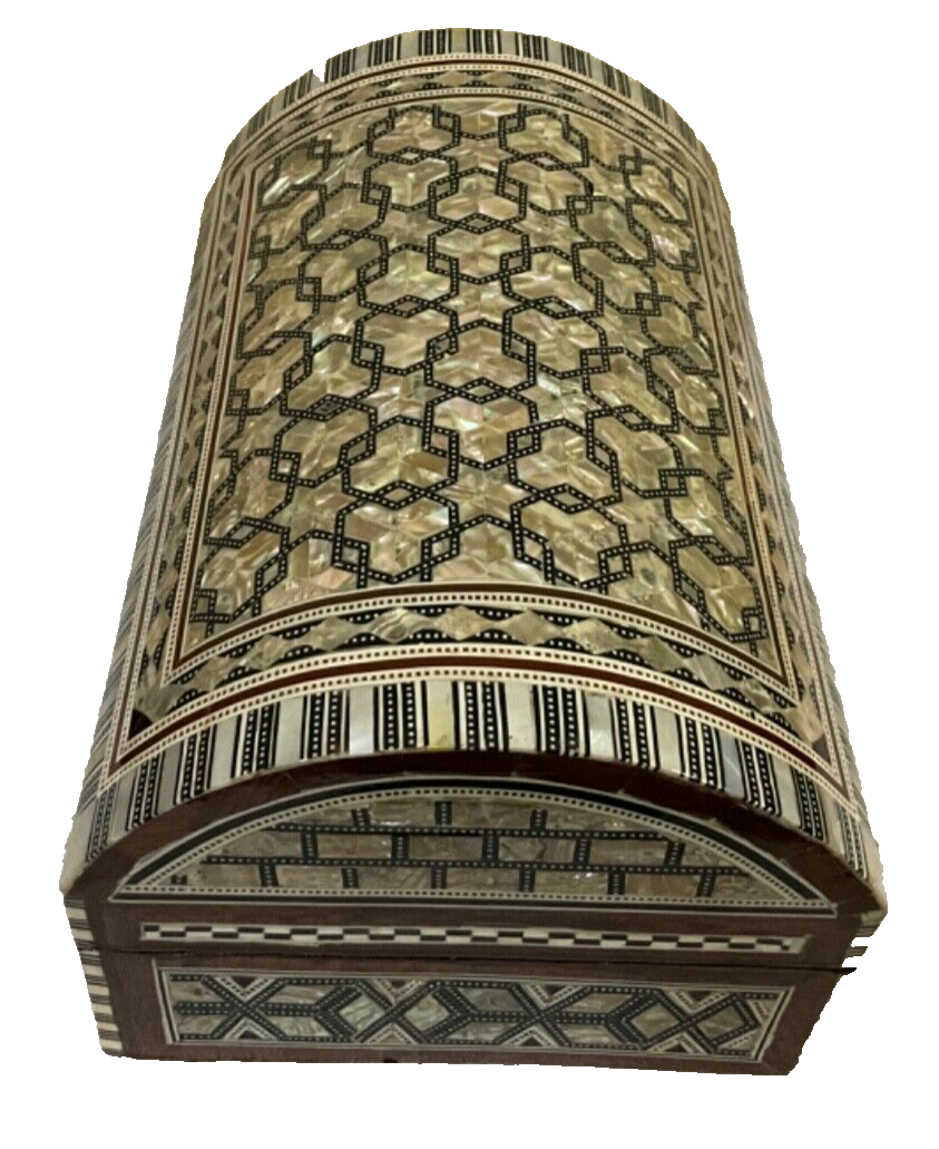 Handmade Wooden Jewelry Box Wood Trinket Storage Wood Box Mother of Pearl Inlay