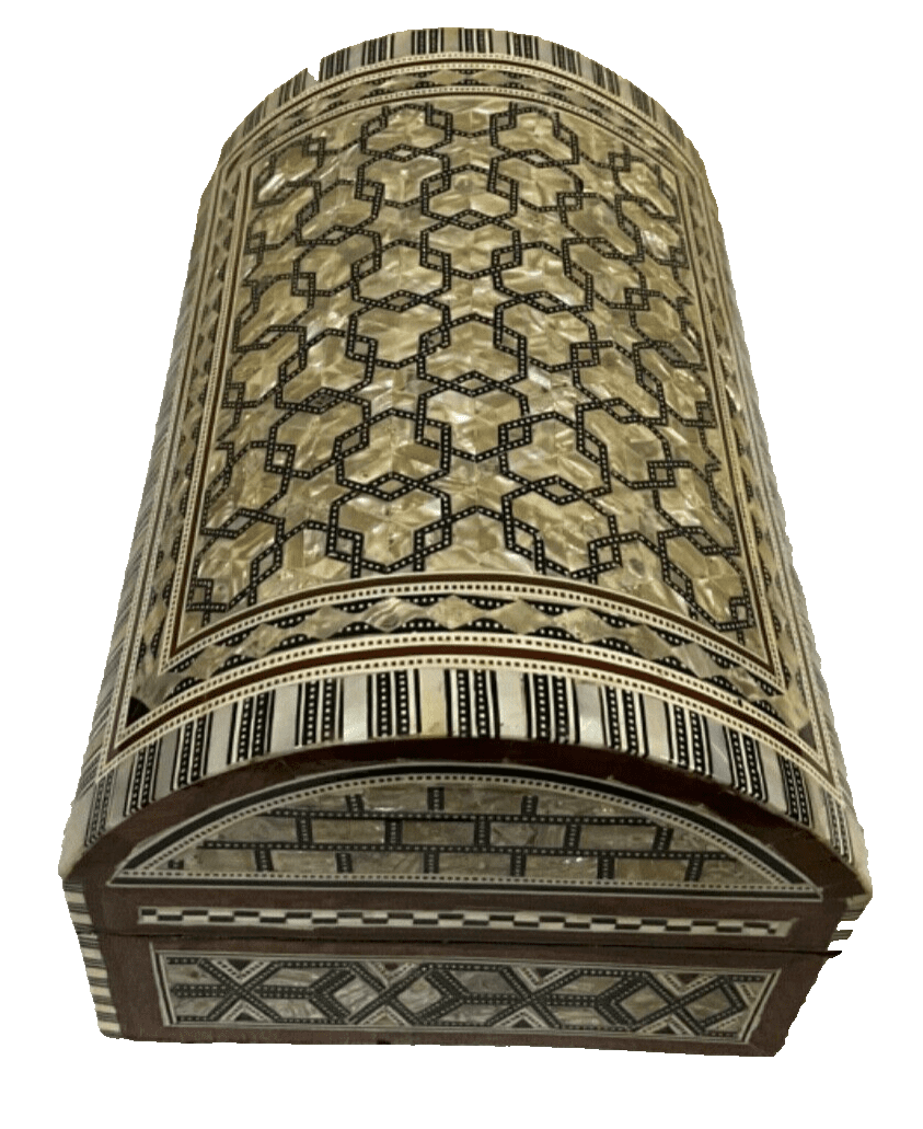 Handmade Wooden Jewelry Box Wood Trinket Storage Wood Box Mother of Pearl Inlay - Laila Hand Made Gifts