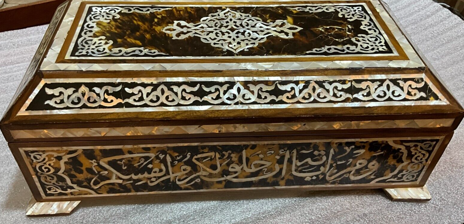 Handmade Wooden Jewelry Box Wood Trinket Storage Wood Box Mother of Pearl Inlay